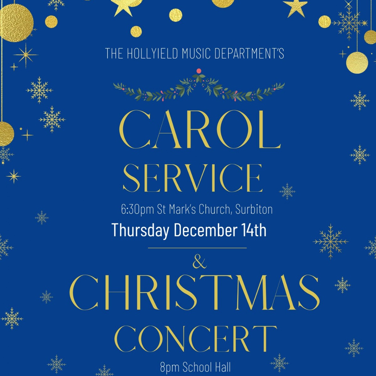 The Hollyfield School - The Hollyfield School’s Christmas Carol Service ...